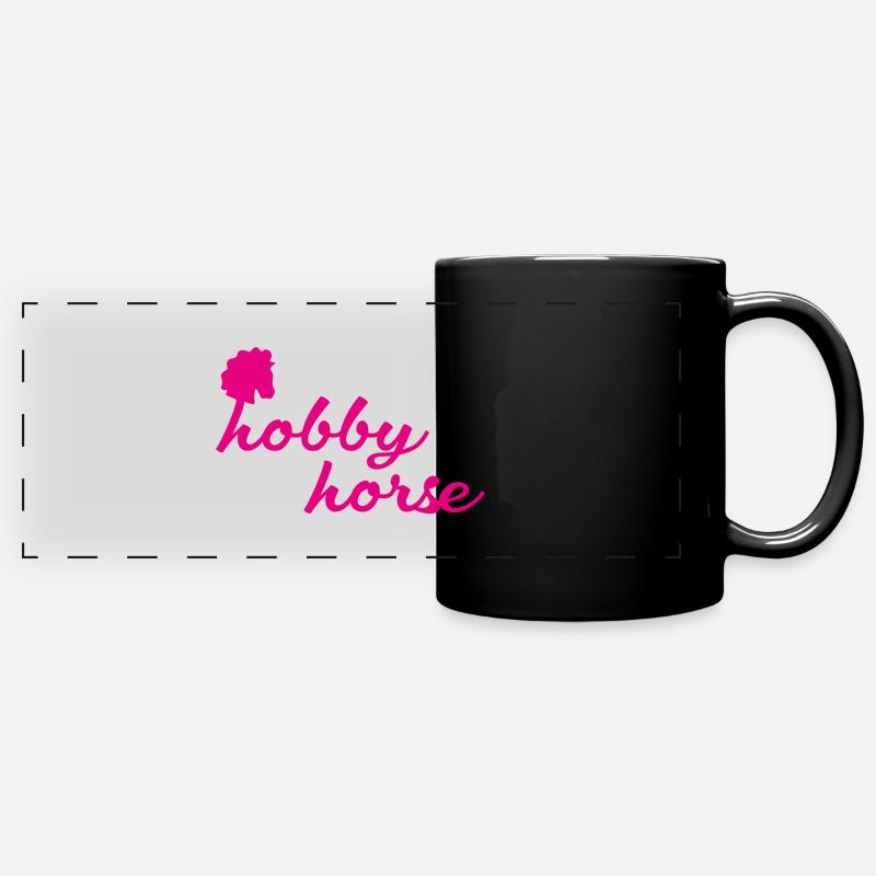 Hobby Horse logo - Full Colour Panoramic Mug - black