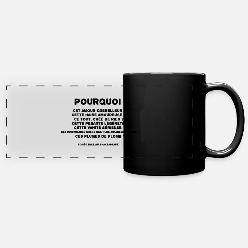 Romeo (Plumes de plomb) - Full Colour Panoramic Mug - black