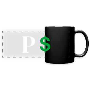 Buchstabe p Dollar - Panorama-Tasse farbig - Schwarz - Vorne