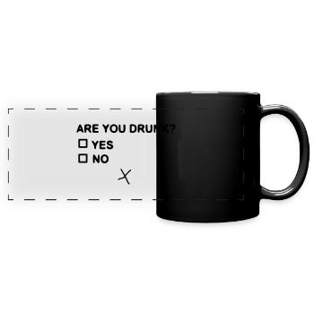 Es-tu ivre ? - Mug panoramique uni - noir - Devant