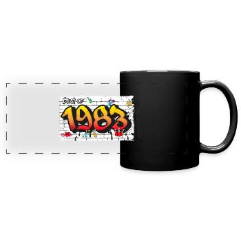 Best of 1983 Graffiti – 42 Jahre Vintage Cool - Panorama-Tasse farbig - Schwarz - Vorne