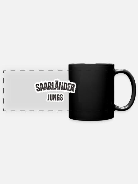 Saarländer - Panorama-Tasse farbig - Schwarz