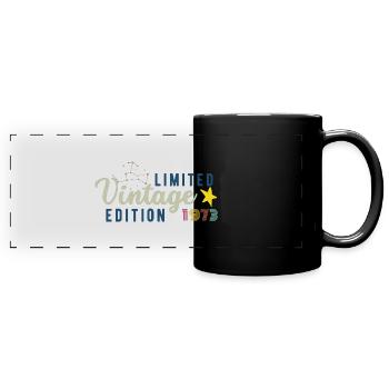 Vintage 1973 Gift Humor Anniversary 50 Years - Full Colour Panoramic Mug - black - Front