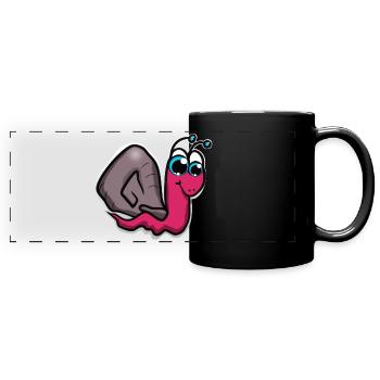 Snail cartoon - Full Colour Panoramic Mug - black - Front