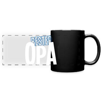 Geschenk Opa | Bester Opa - Panorama-Tasse farbig - Schwarz - Vorne