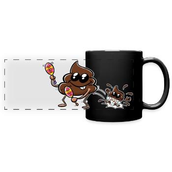 Kackhaufen Kackjahre mit Kind 2022 - Panorama-Tasse farbig - Schwarz - Vorne