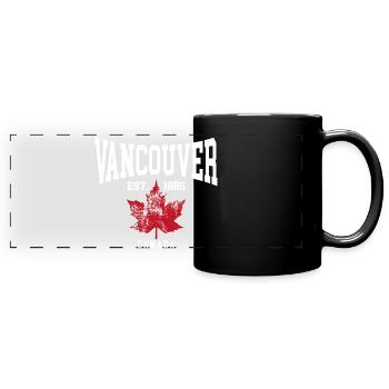 Vancouver - Mug panoramique uni - noir - Devant