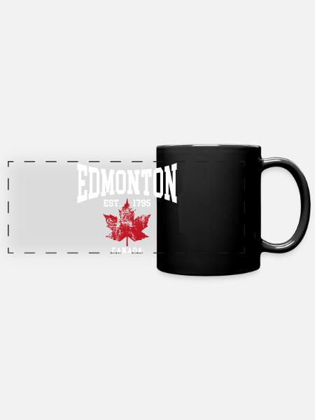 Edmonton - Panorama-Tasse farbig - Schwarz