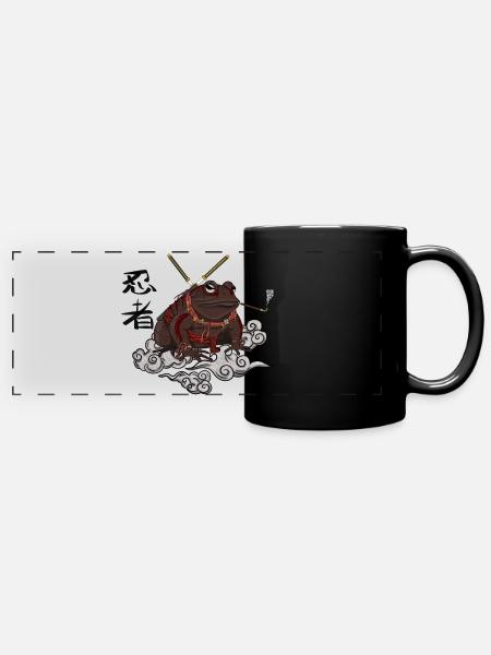 Ninja-Kröte - Panorama-Tasse farbig - Schwarz