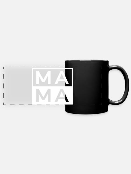 Mamma - Panorama-Tasse farbig - Schwarz