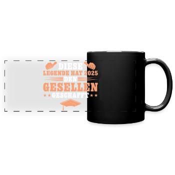 Geselle Abschluss 2025 bestandene Ausbildung - Panorama-Tasse farbig - Schwarz - Vorne
