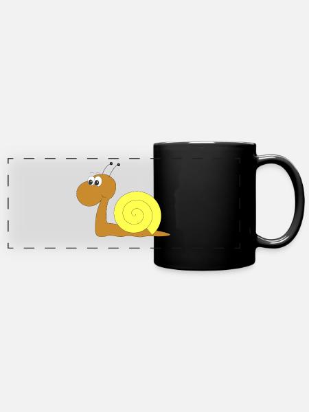 schne 3 - Panorama-Tasse farbig - Schwarz