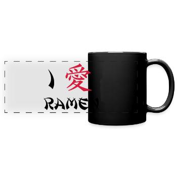 I love Ramen - Mug panoramique uni - noir - Devant
