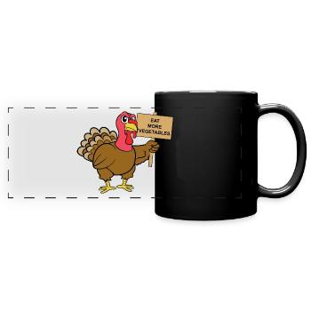 Thanksgiving turkey turkey - Full Colour Panoramic Mug - black - Front