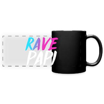 Techno House Electro Festival Hardstyle Rave Dad - Panorama-Tasse farbig - Schwarz - Vorne