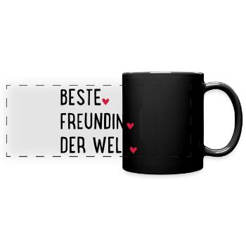 Meilleur ami - Mug panoramique uni - noir - Devant