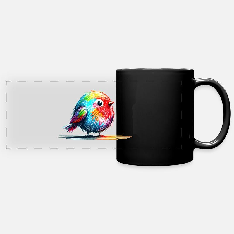 Birdie - Full Colour Panoramic Mug - black