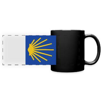 Seashell signpost - Full Colour Panoramic Mug - black - Front