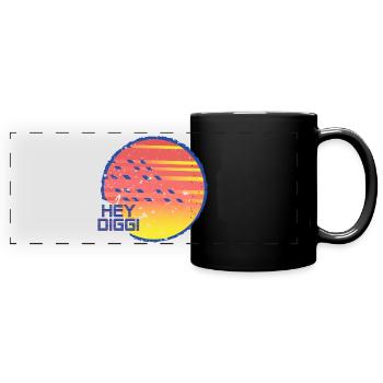 Hey Diggi - Mug panoramique uni - noir - Devant