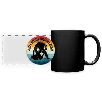 BJJ Brazilian Jiu Jitsu - Full Colour Panoramic Mug - black - Front