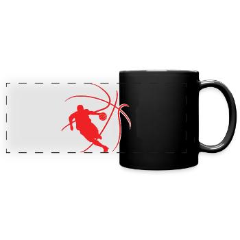 Basketball - Full Colour Panoramic Mug - black - Front