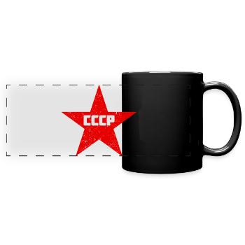 Étoile rouge de l'Union soviétique - Mug panoramique uni - noir - Devant