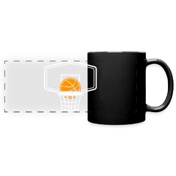 Basketball with hoop to design yourself - Full Colour Panoramic Mug - black - Front