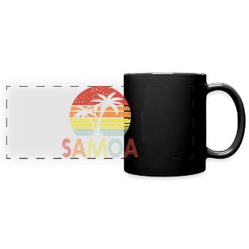 Samoa - Panorama-Tasse farbig - Schwarz - Vorne