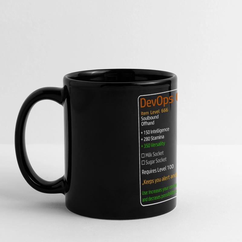 Thème d’administration système de tasse à café DevOps Mug panoramique uni