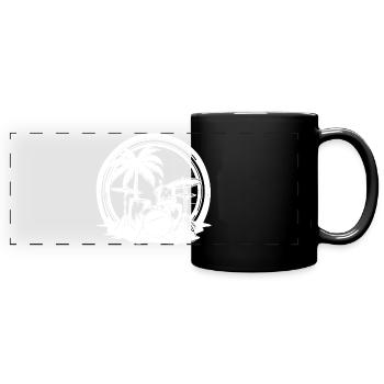 Schlagzeug - Panorama-Tasse farbig - Schwarz - Vorne