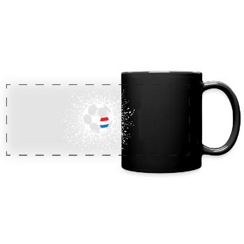 Icône de l’équipe de football Pays-Bas Ball Explosion - Mug panoramique uni - noir - Devant