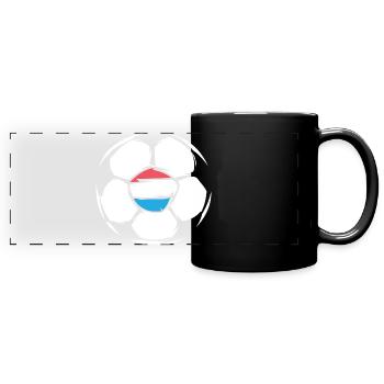 Icône de ballon d’illustration de football de l’équipe des Pays-Bas - Mug panoramique uni - noir - Devant