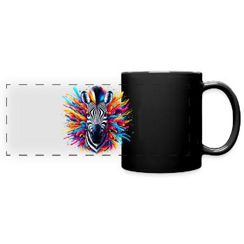 Zebra - Full Colour Panoramic Mug - black - Front