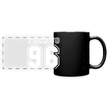 TECHNO 96 - Panorama-Tasse farbig - Schwarz - Vorne