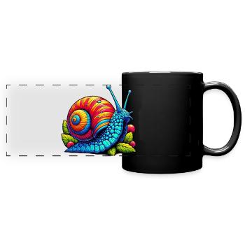 Snail - Full Colour Panoramic Mug - black - Front