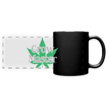 Grow Master - Cannabis - Marijuana - Marihuana - Panorama-Tasse farbig - Schwarz - Vorne