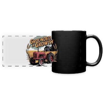 Grounded in Growth - Full Colour Panoramic Mug - black - Front