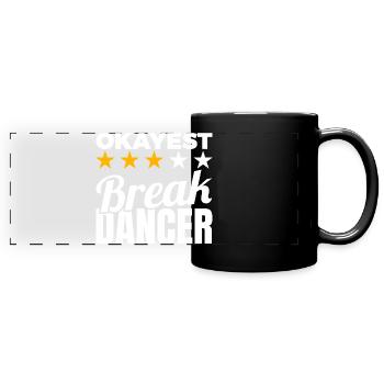 Durchschnittlicher B Boy - Panorama-Tasse farbig - Schwarz - Vorne