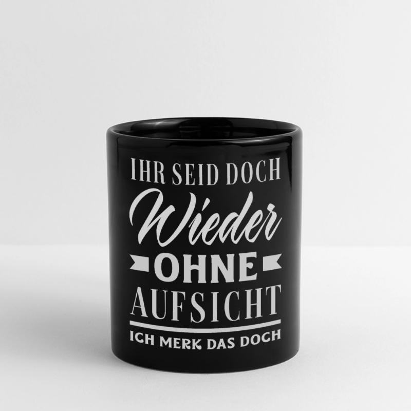 Again without supervision – sarcasm Full Colour Panoramic Mug