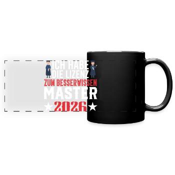 Diplôme de Master 2026 - Mug panoramique uni - noir - Devant