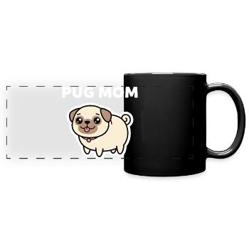 Mignonne Carlin et Maman Amoureuse - Mug panoramique uni - noir - Devant
