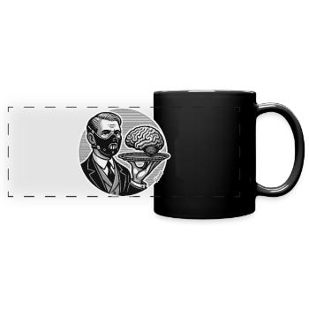 Parody Lecter Catering Serves Brain Today - Full Colour Panoramic Mug - black - Front