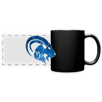Capricorn and the universe - Full Colour Panoramic Mug - black - Front