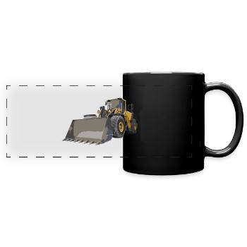 chargeuses sur pneus - Mug panoramique uni - noir - Devant