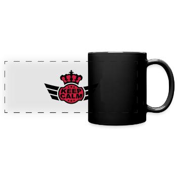 Keep Calm - Full Colour Panoramic Mug - black - Front