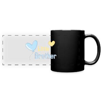 Little Brother - kleiner Bruder - Geschenk - Panorama-Tasse farbig - Schwarz - Vorne