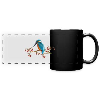 Colorful bird - Full Colour Panoramic Mug - black - Front