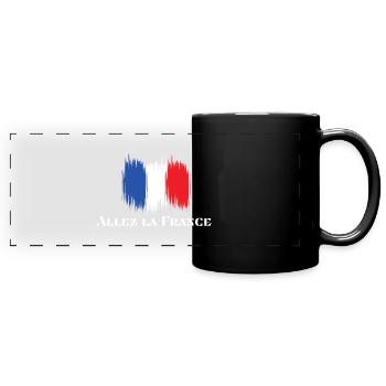Allez la France - Mug panoramique uni - noir - Devant
