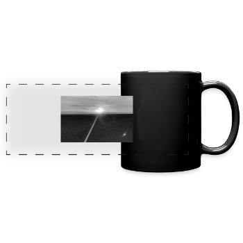 Plage Noir et Blanc - Mug panoramique uni - noir - Devant