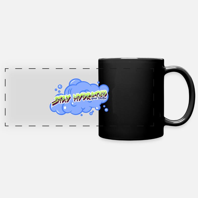 graffiti logo lustig Jungen Mädchen Geschenk - Panorama-Tasse farbig - Schwarz